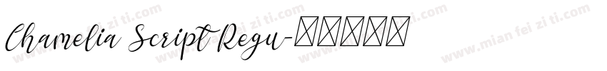Chamelia Script Regu字体转换